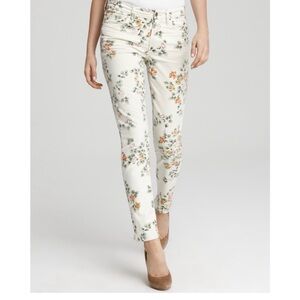 Floral Print Women's Jeans Flower Spring